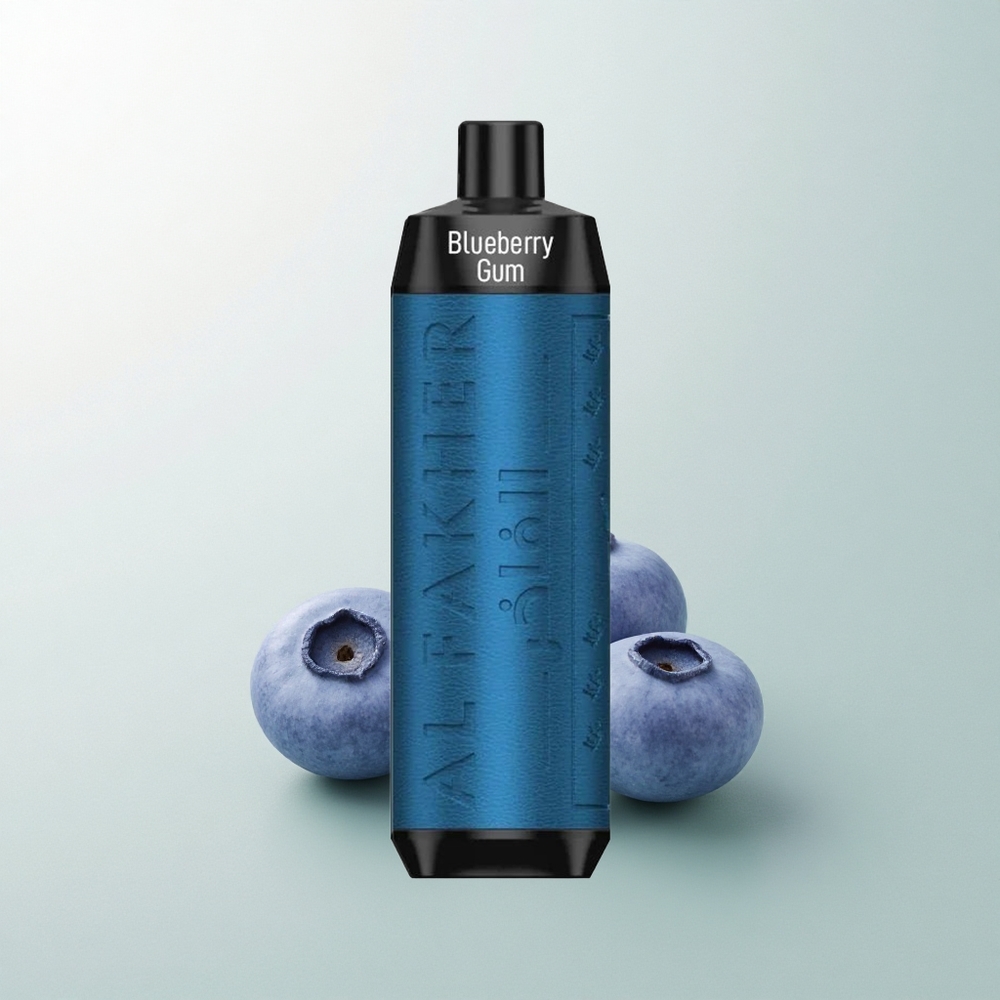 Al Fakher Crown Bar 8000 Crystal علكة التوت الأزرق بشحن USB ونيكوتين 5 ملغ