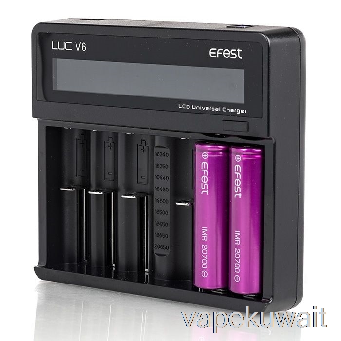 Efest Luc V6 6-Bay LCD شاحن عالمي Vape Pod Kits
