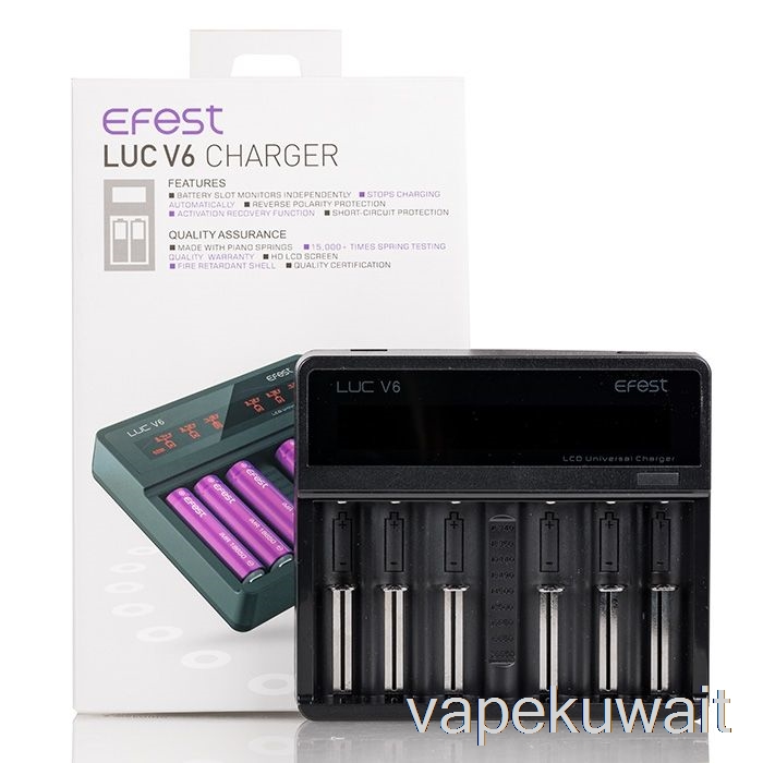 Efest Luc V6 6-Bay LCD شاحن عالمي Vape Pod Kits