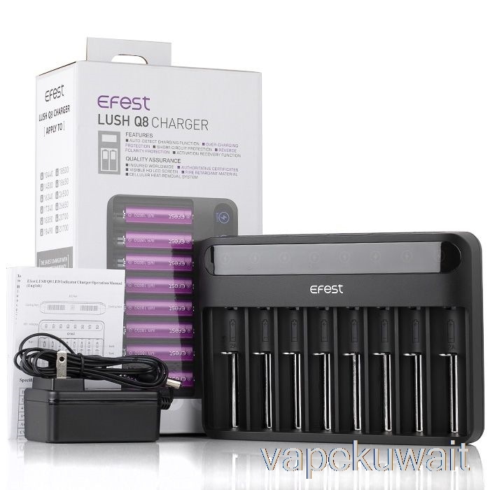 Efest Lush Q8 8 Bay شاحن البطارية الذكي Vape Pod Kits
