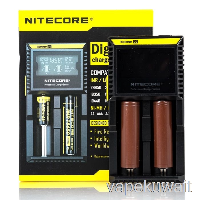 شاحن بطارية Nitecore D2 (2 خليج) نظام جراب Vape