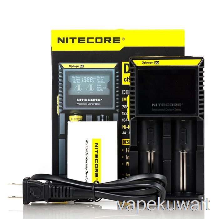 شاحن بطارية Nitecore D2 (2 خليج) نظام جراب Vape