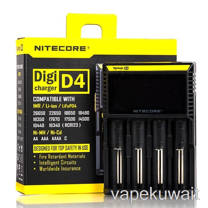 شاحن بطارية Nitecore D4 (4 فتحات) ونظام جراب Vape