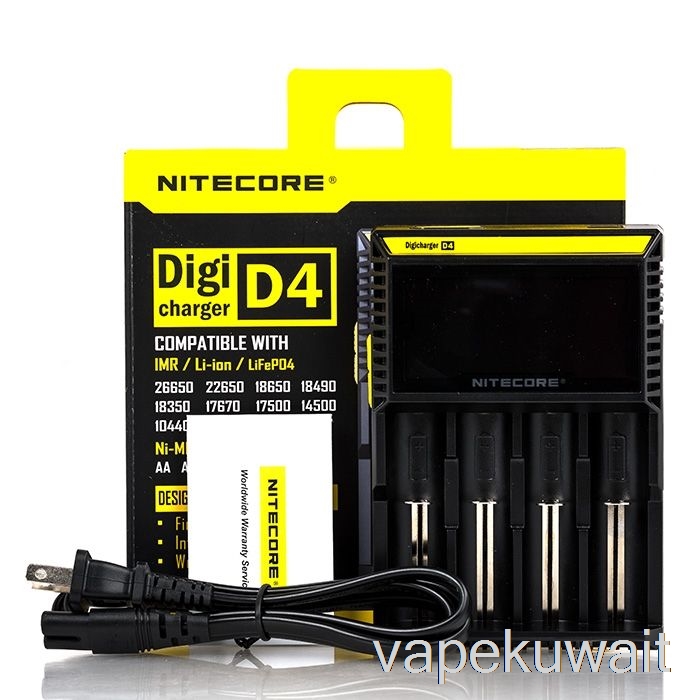 شاحن بطارية Nitecore D4 (4 فتحات) ونظام جراب Vape