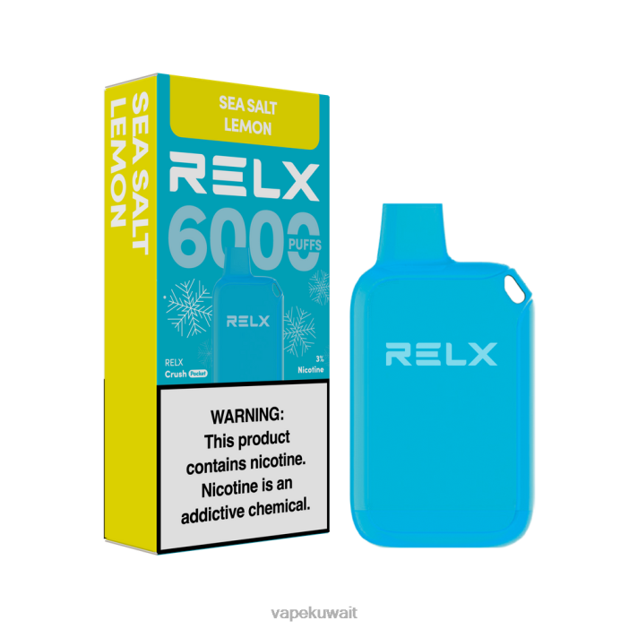 Vape Kuwait ليمون ملح البحر - RELX Crush Pocket 6000 الجليدية LXTPN11