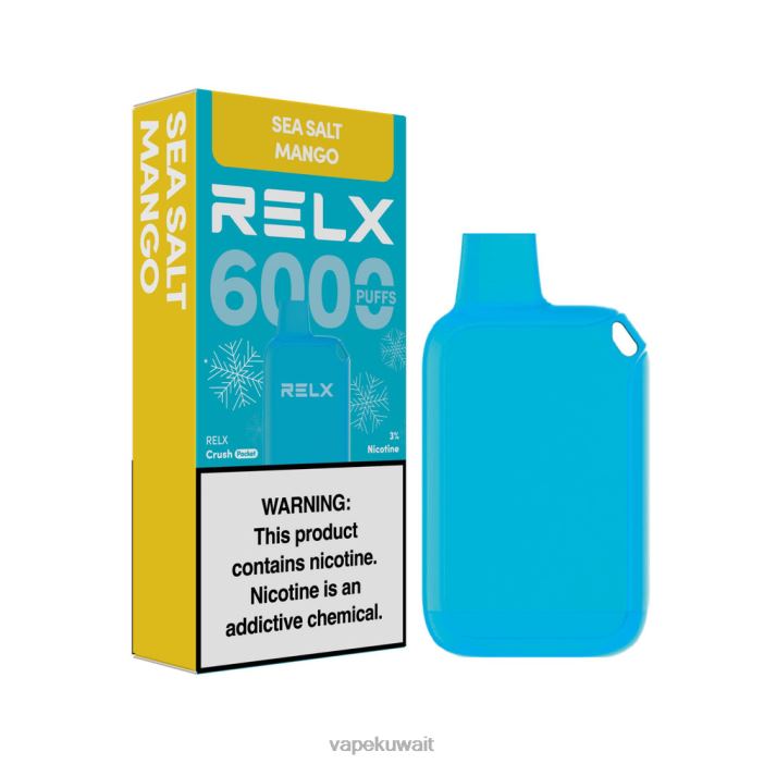 Vape Kuwait مانجو ملح البحر - RELX Crush Pocket 6000 الجليدية LXTPN13