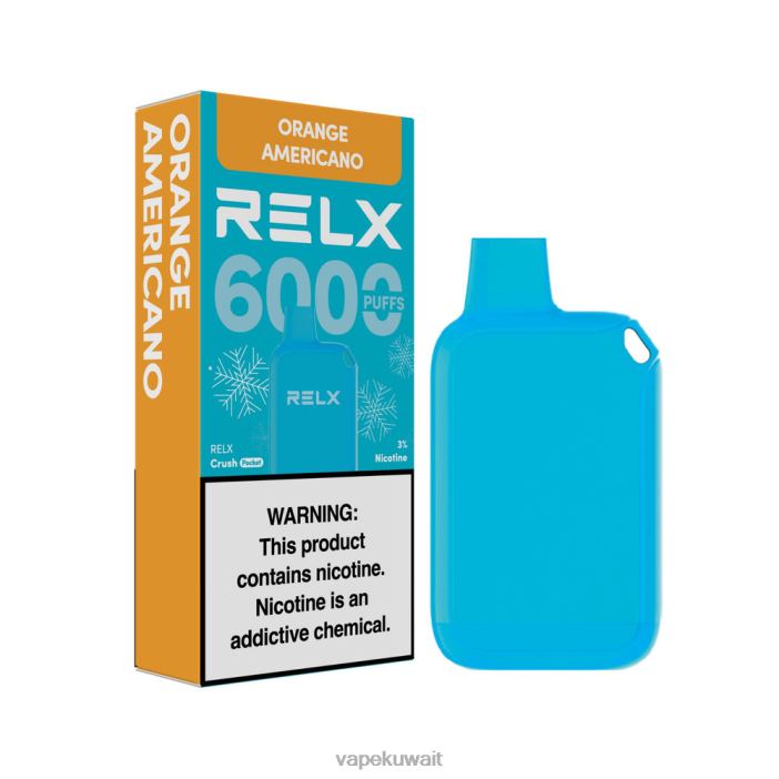 Vape Kuwait أمريكانو برتقالي - RELX Crush Pocket 6000 الجليدية LXTPN15