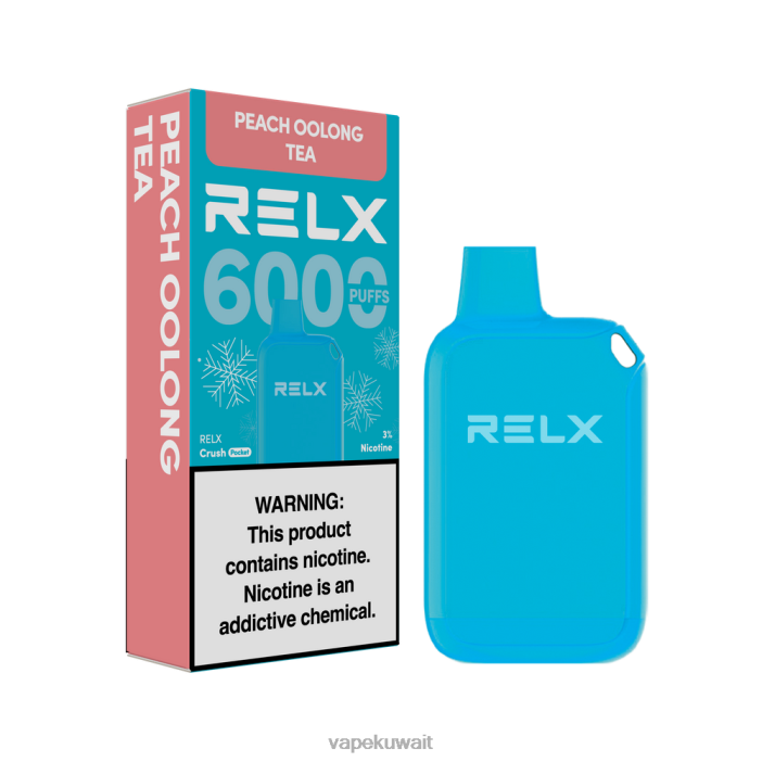 Vape الكويت شاي الخوخ - RELX Crush Pocket 6000 الجليدية LXTPN10