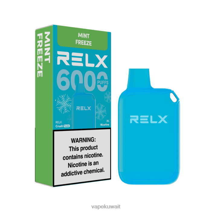 Vape الكويت تجميد النعناع - RELX Crush Pocket 6000 الجليدية LXTPN12