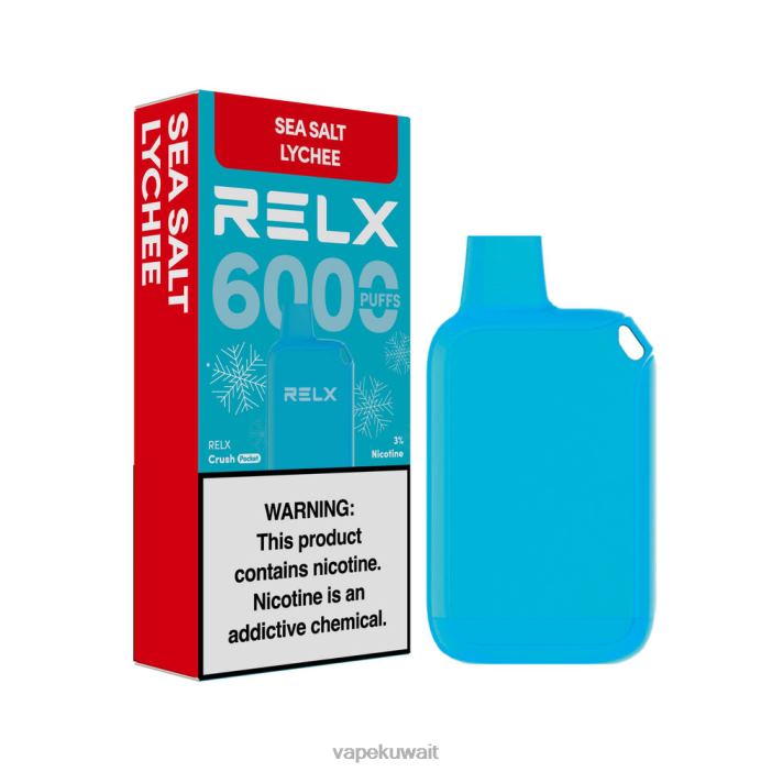 Vape الكويت ليتشي ملح البحر - RELX Crush Pocket 6000 الجليدية LXTPN14