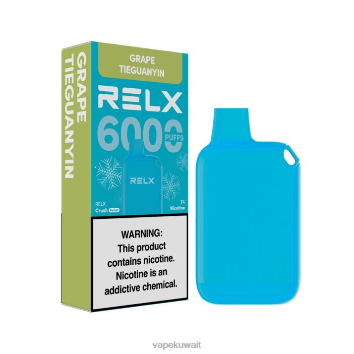 Vape الكويت تيجوانين العنب - RELX Crush Pocket 6000 الجليدية LXTPN18